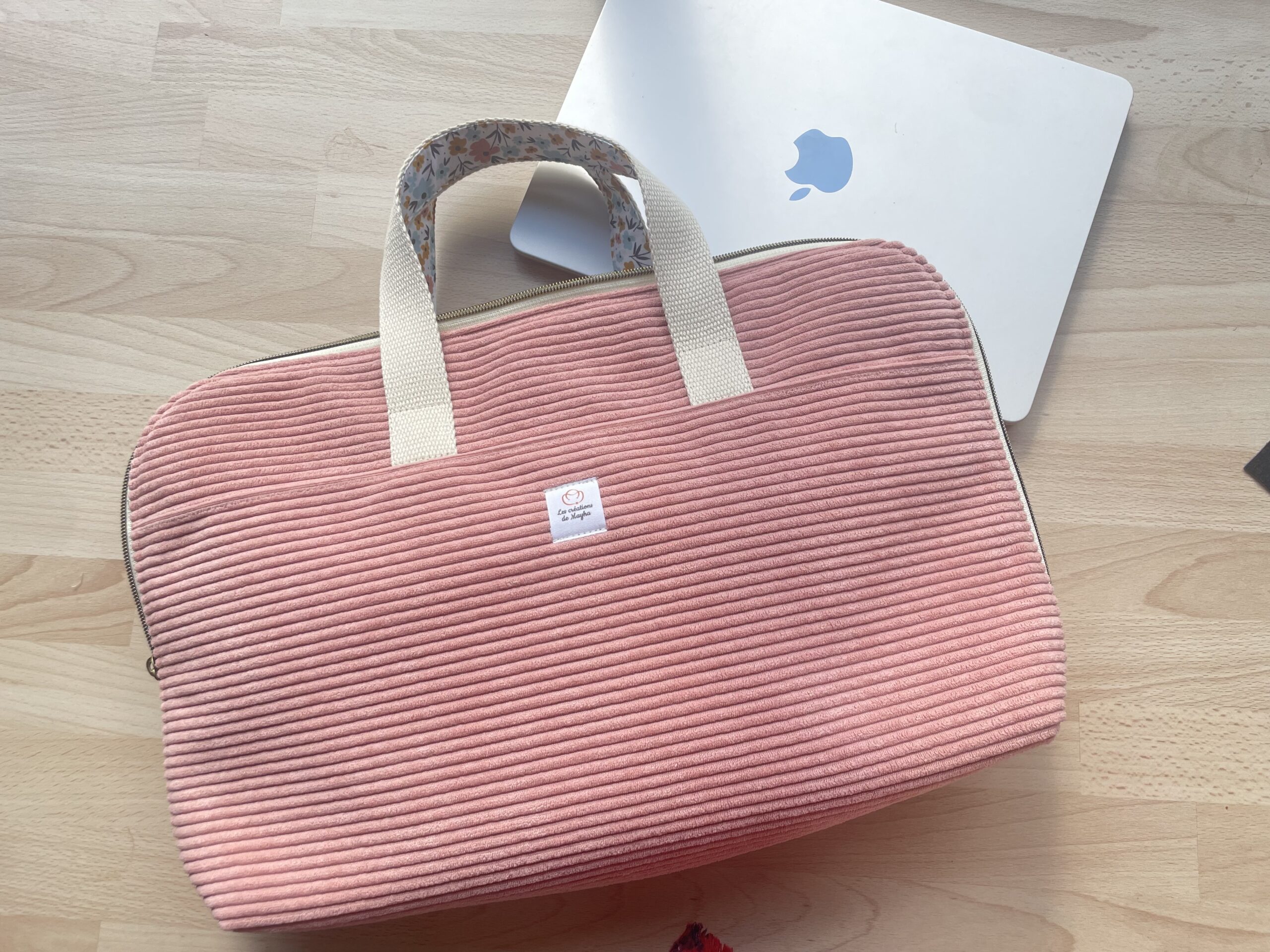 Sacoche ordinateur Elna - rose