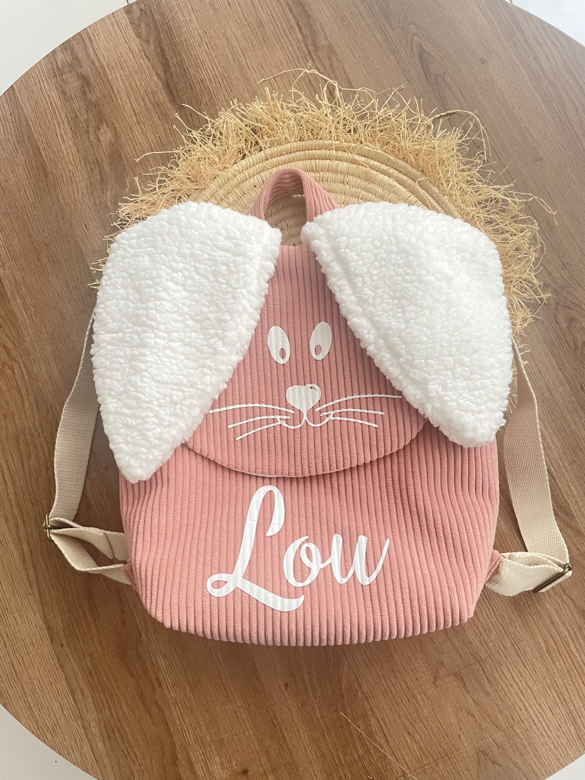 Sac à dos lapinou rose des bois