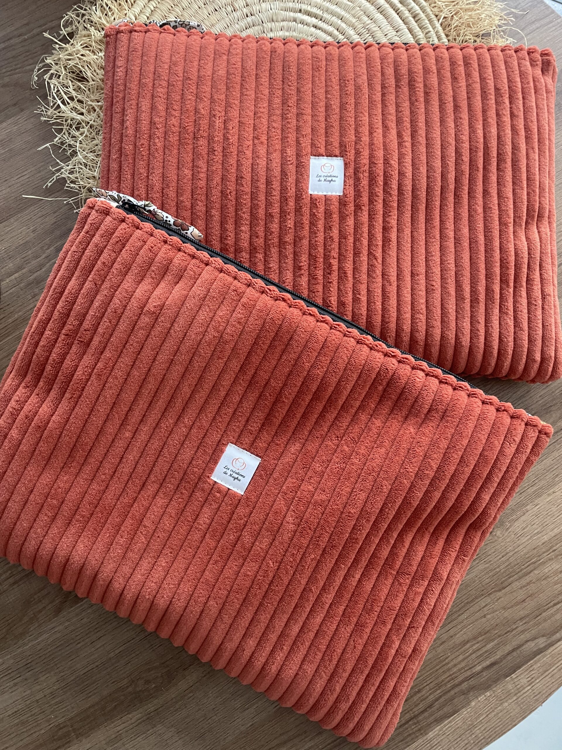 Pochette Vénus pour ordinateur et tablette - Terracota - grosses cotes